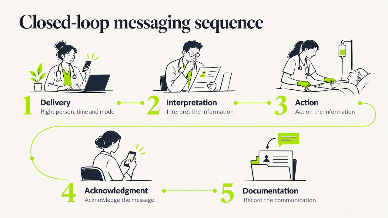 Four steps in closed-loop clinical communication
