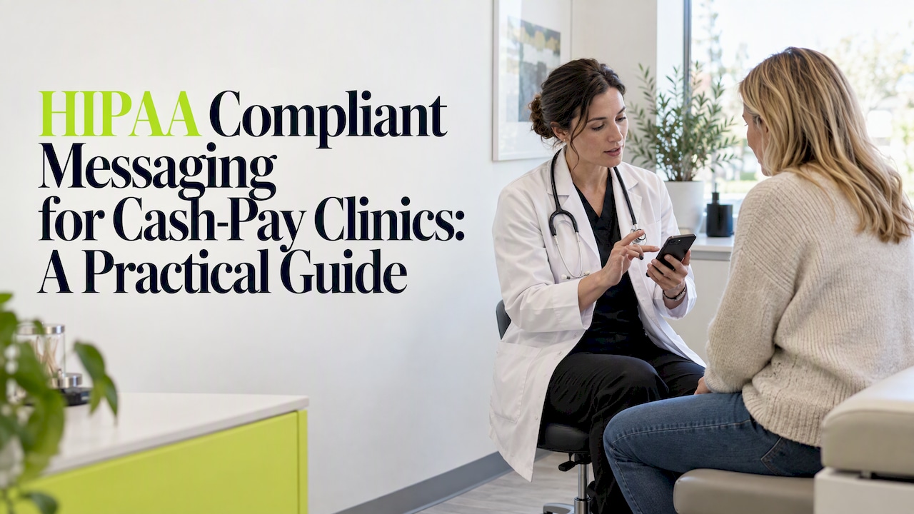 Clinician discussing messaging preferences with patient